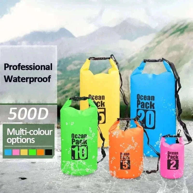 Waterproof PVC Dry Bag for Kayaking and Outdoor Adventures-A5 2L-No straps