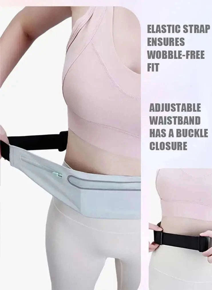 Waterproof Running Waist Pack with Adjustable Anti-Slip Belt-Black