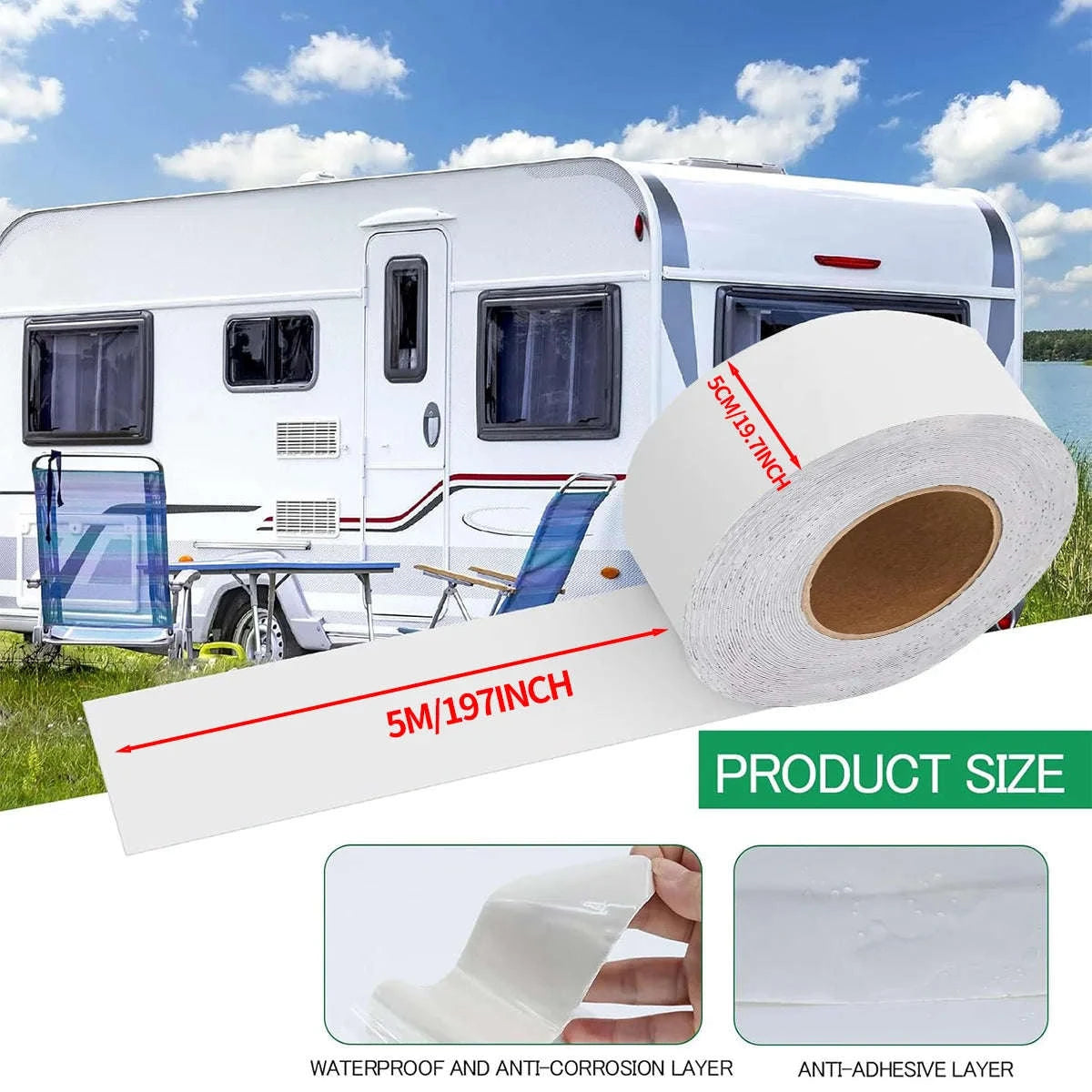 Waterproof RV Roof Repair Tape-5cmX5M