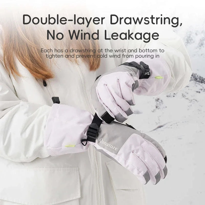 Waterproof Ski Gloves with Touchscreen & Anti-Slip Grip-014-S347-PK / XL