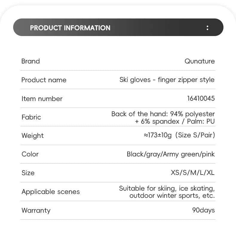 Waterproof Ski Gloves with Touchscreen & Anti-Slip Grip-014-S347-PK / XL