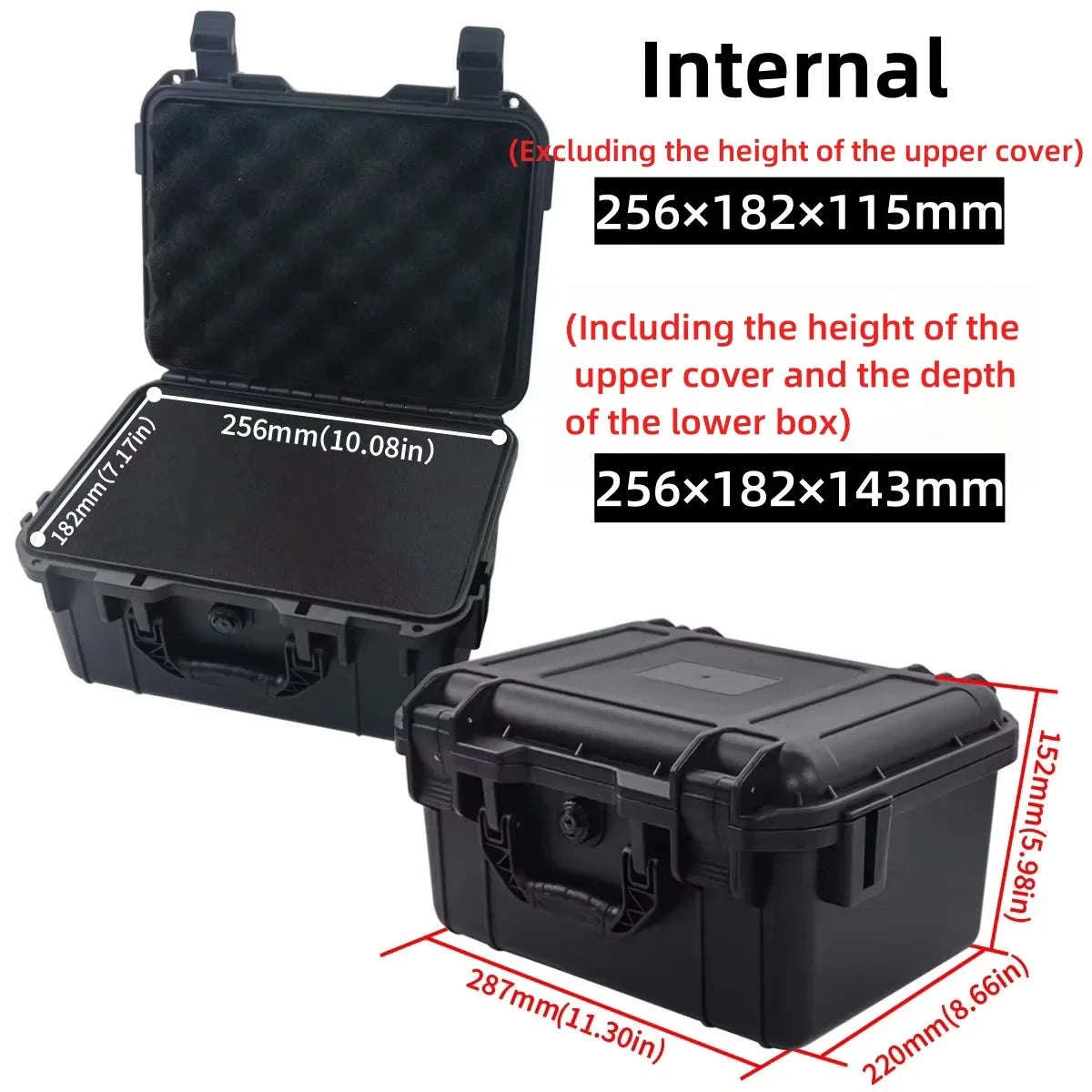 Waterproof Tool Case with Pre‑Cut Sponge Inserts-363x290x136mm