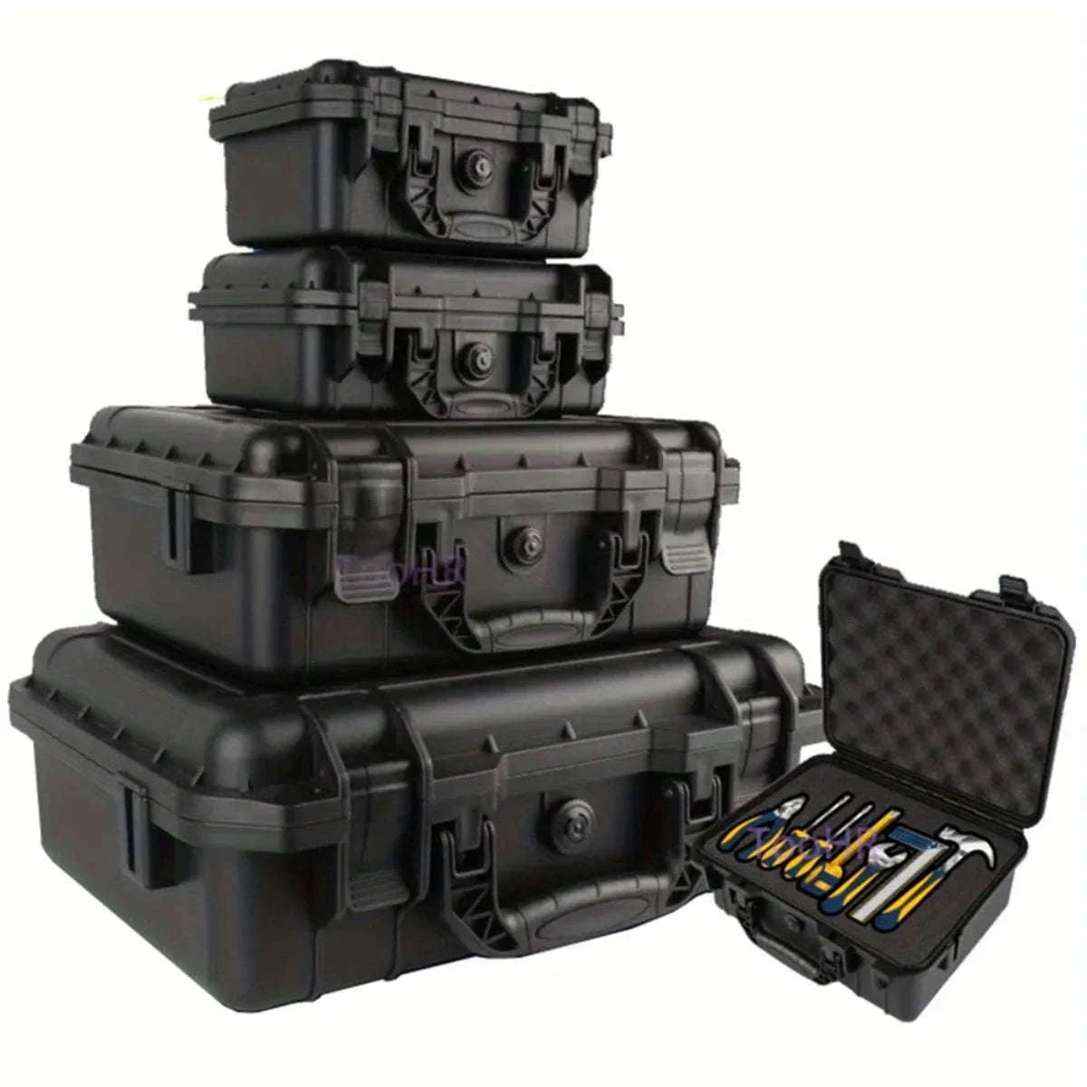 Waterproof Tool Case with Pre-Cut Sponge Inserts-363x290x136mm