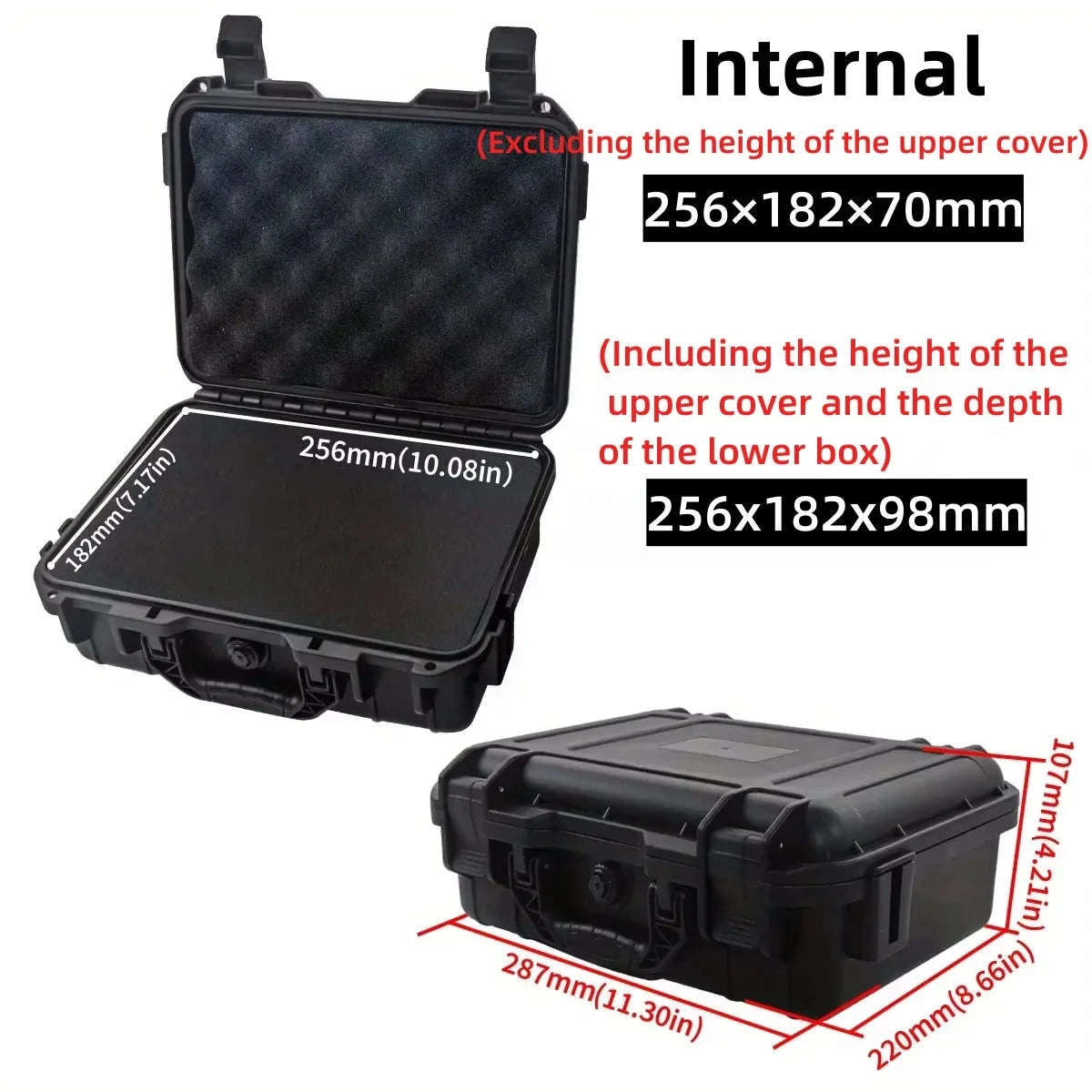 Waterproof Tool Case with Pre‑Cut Sponge Inserts-363x290x136mm