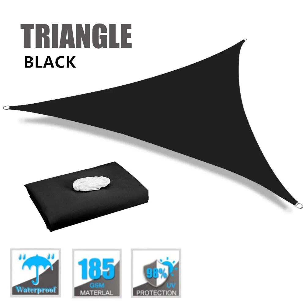 Waterproof Triangle Sun Shade Sail for Outdoor Protection-GREEN / 3X3X3M