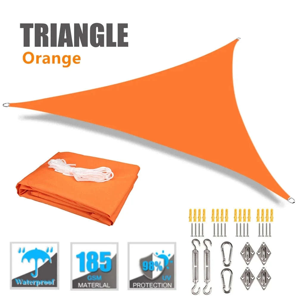 Waterproof Triangle Sun Shade Sail for Outdoor Protection-GREEN / 3X3X3M