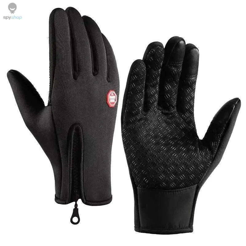 Waterproof Winter Gloves for Men with Touchscreen Grip-Black / M