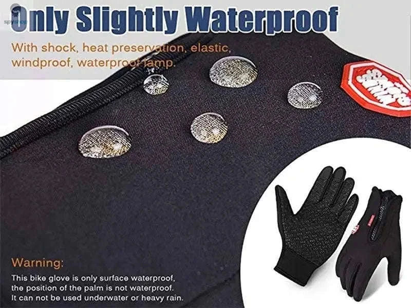 Waterproof Winter Gloves for Men with Touchscreen Grip-Black / M