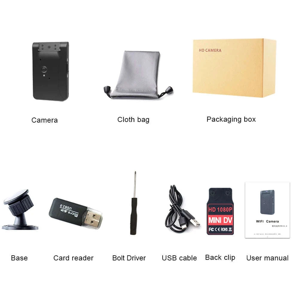 WD7 Mini Camera HD WiFi Camcorder with Night Vision-With Wifi / Plus 32GB TF Card