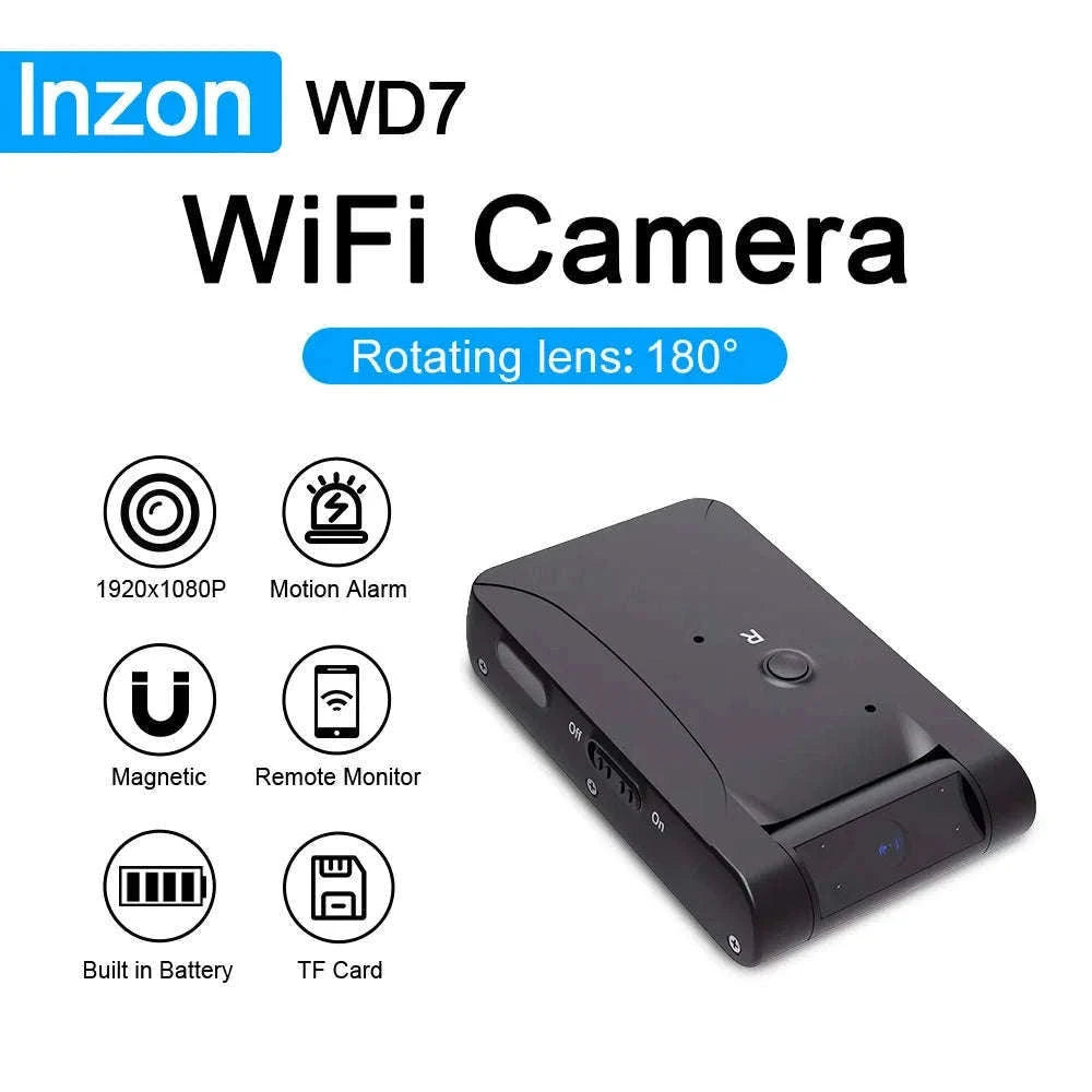 WD7 Mini Camera HD WiFi Camcorder with Night Vision-With Wifi / Standard(No TF Card)