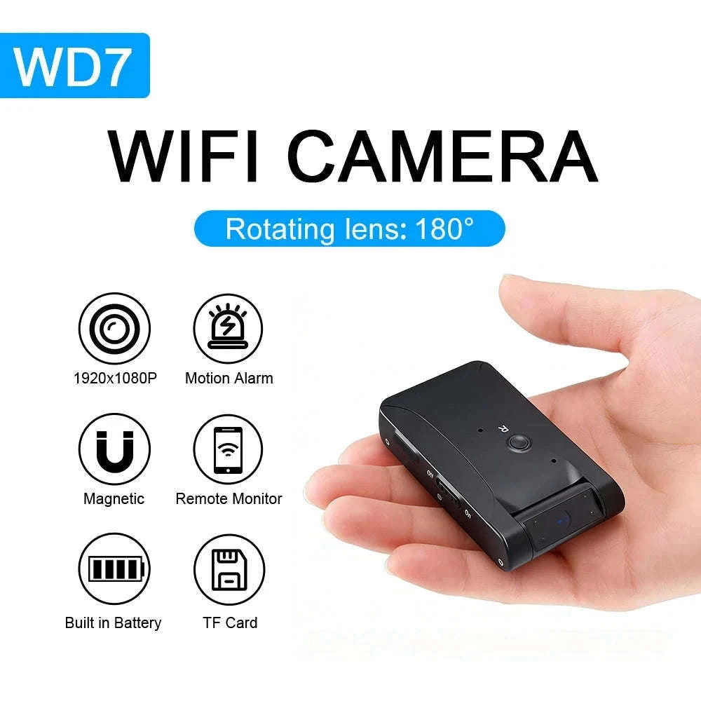WD7 Mini Camera HD WiFi Camcorder with Night Vision-With Wifi / Standard(No TF Card)