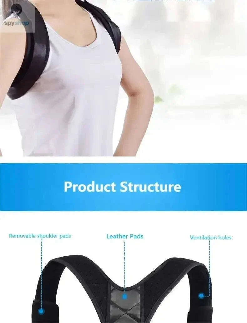 Wearable Back Alignment System for Daily Posture Support-black M