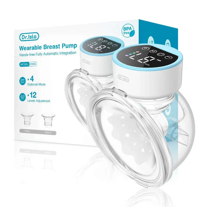 Wearable Electric Breast Pump Hands-Free, Quiet & Rechargeable-SKY BLUE