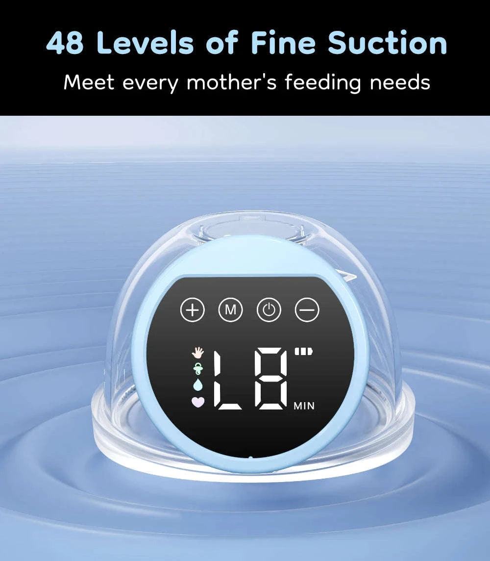 Wearable Electric Breast Pump Hands-Free, Quiet & Rechargeable-SKY BLUE