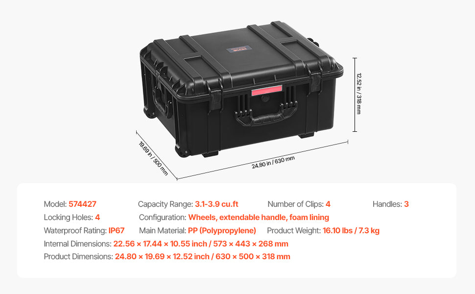 IP67 Waterproof Hard Case with Custom Foam & Secure Lock Design