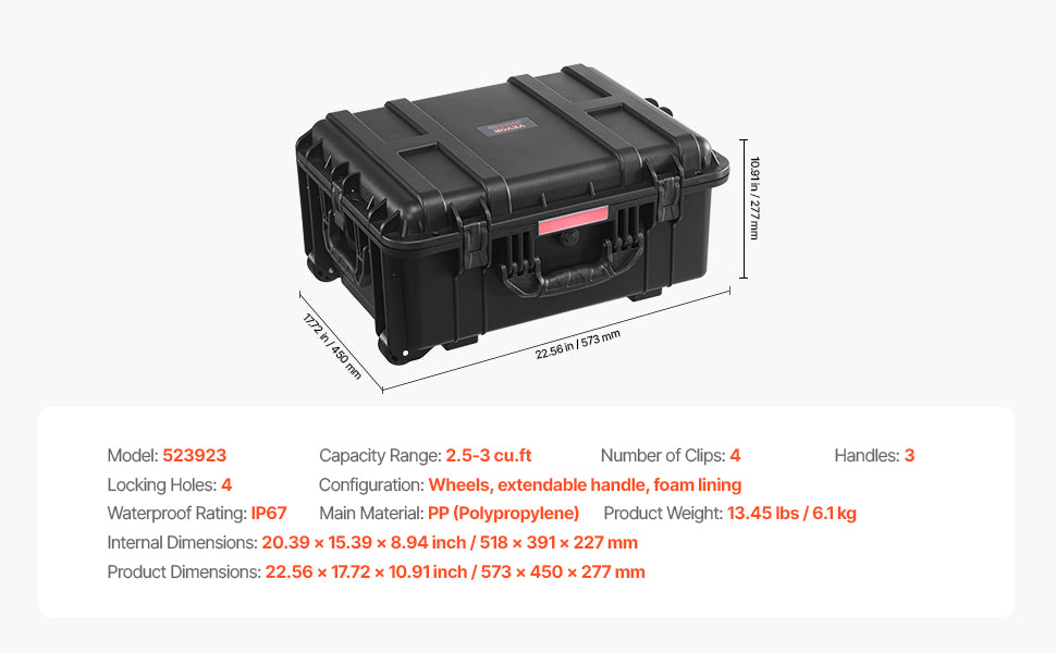 IP67 Waterproof Hard Case with Custom Foam & Secure Lock Design