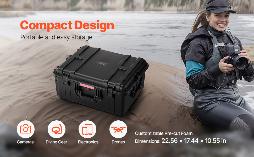 IP67 Waterproof Hard Case with Custom Foam & Secure Lock Design