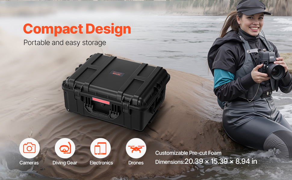 IP67 Waterproof Hard Case with Custom Foam & Secure Lock Design