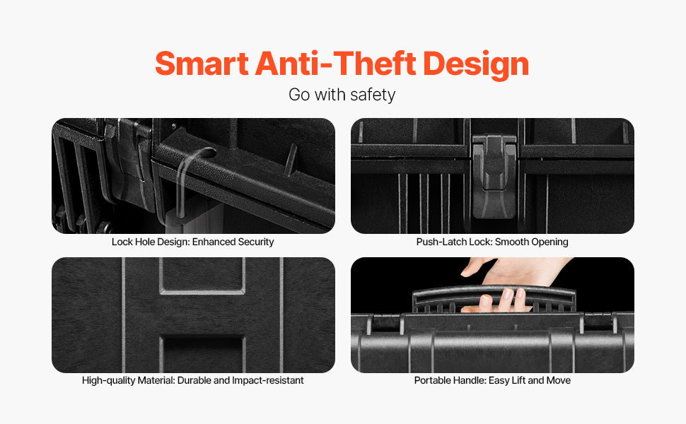 IP67 Waterproof Hard Case with Custom Foam & Secure Lock Design