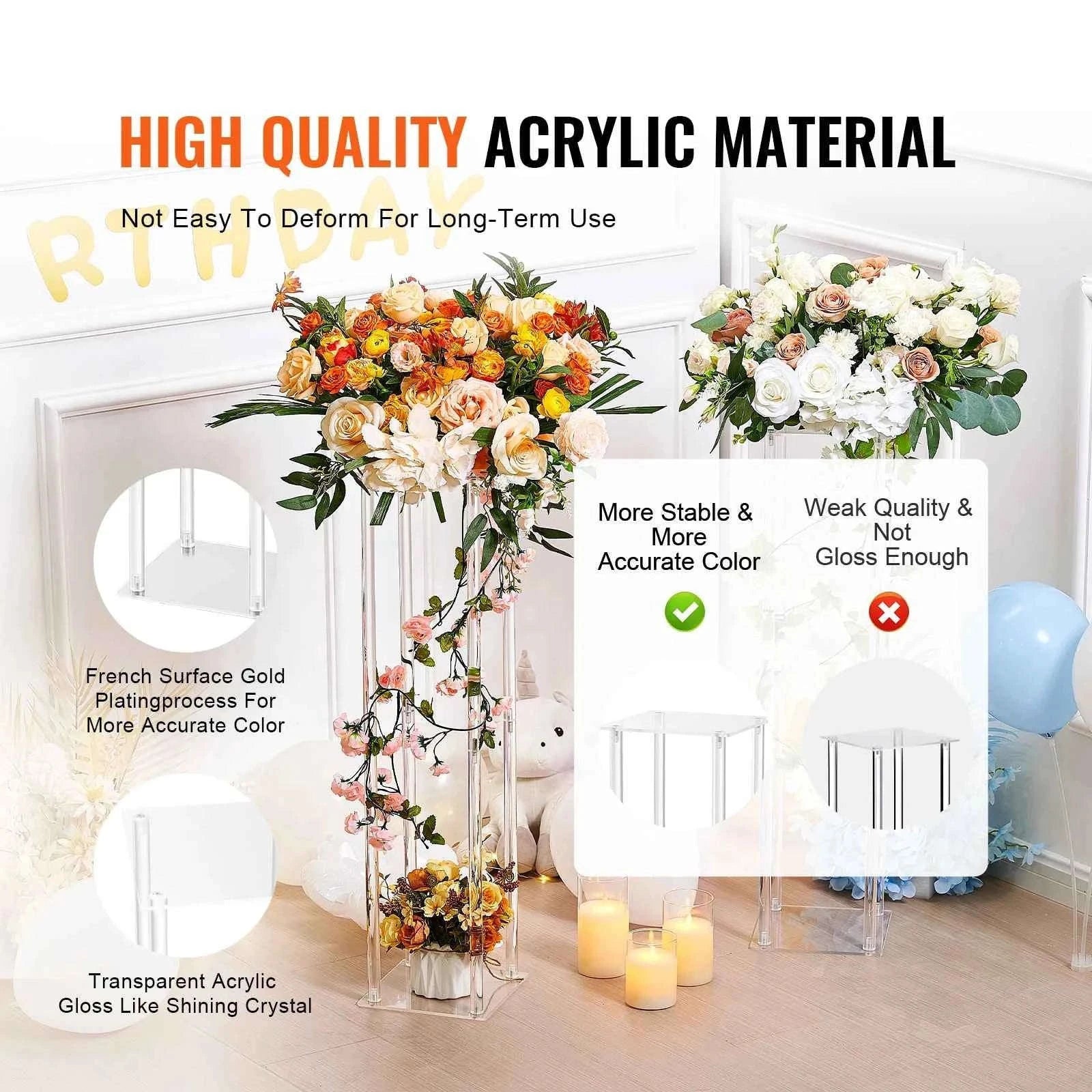 Wedding Flower Stand Floral Display Rack-2pcs 80cm A / United States