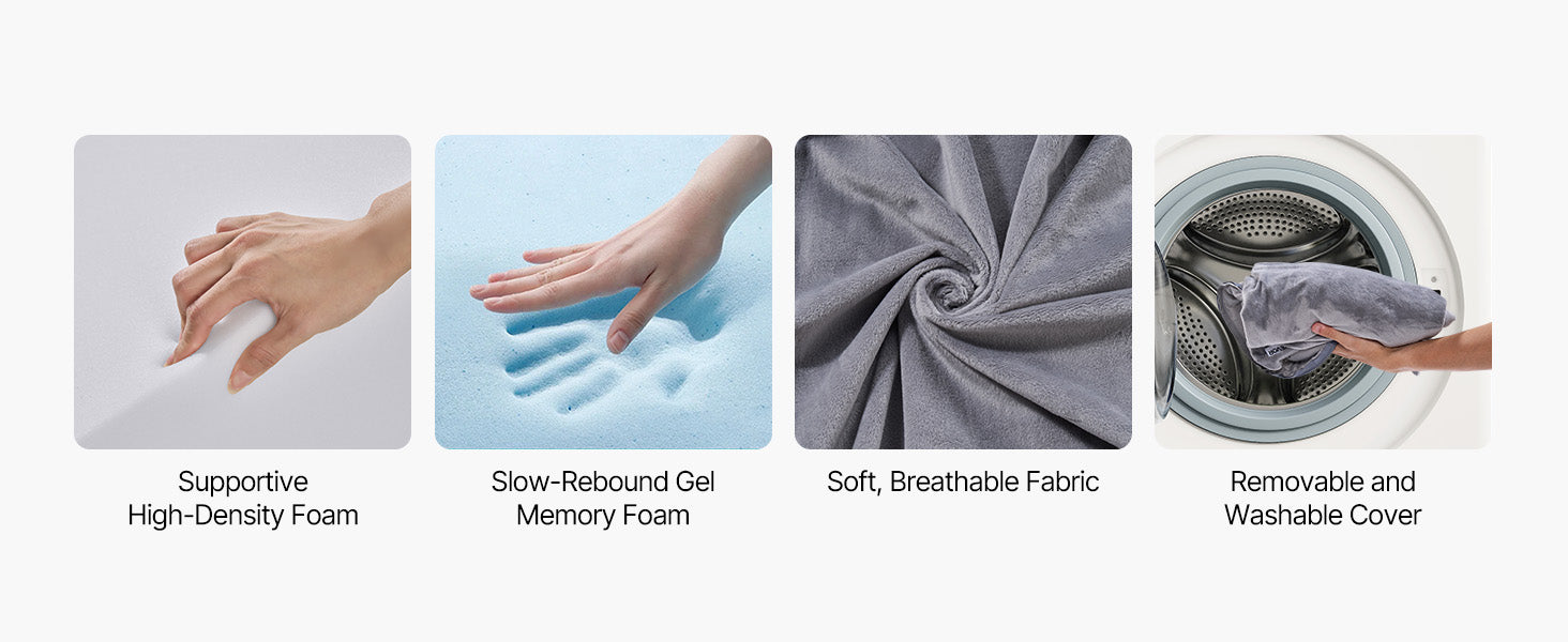 Adjustable 4-Piece Wedge Pillow Set for Sleep & Recovery Support