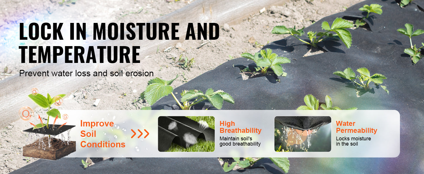 SucceBuy Non Woven Geotextile Fabric Under Gravel Driveway Fabric Landscape Fabric Heavy Duty Weed Barrier French Drain Drainage