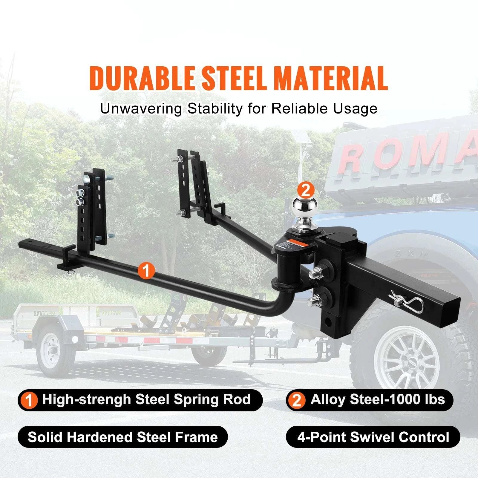 Weight Distribution Hitch with Sway Control 1000 lb Capacity Kit-1000lbs / CZECH REPUBLIC