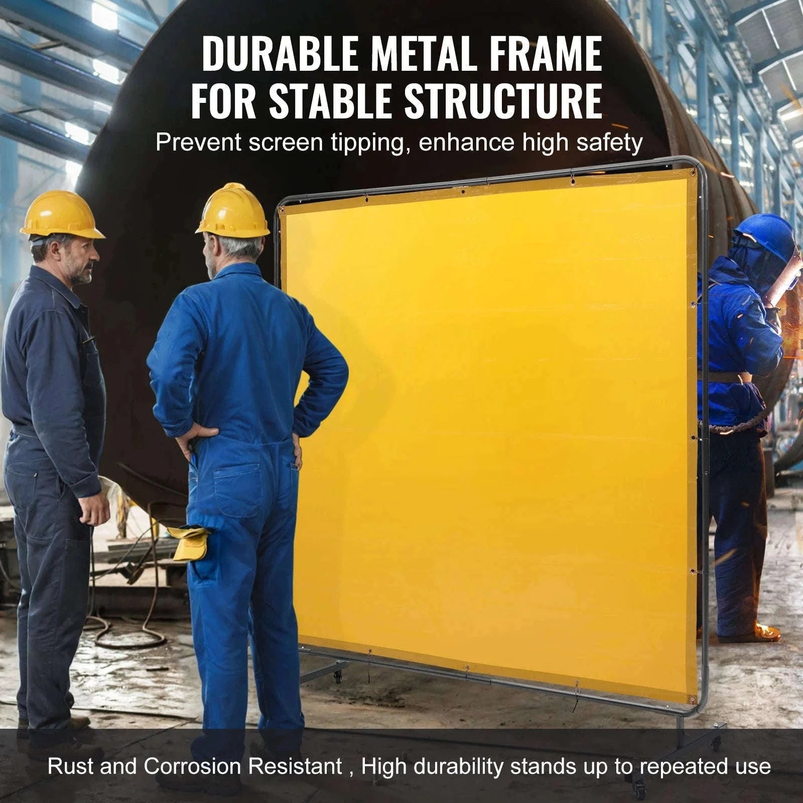 Welding Screen Frame 6 x 6 ft Flame-Resistant Protection Screen-6x6 Red / United States