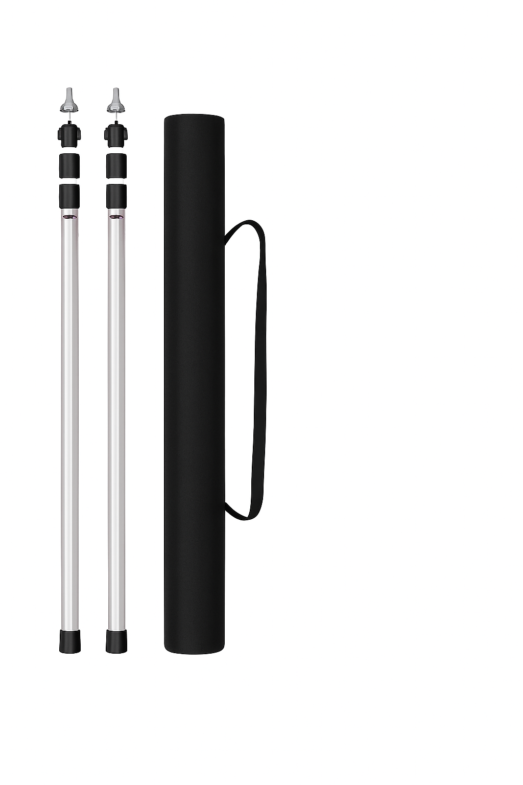 Adjustable Aluminum Camping Tarp Poles Set, 2 Pieces