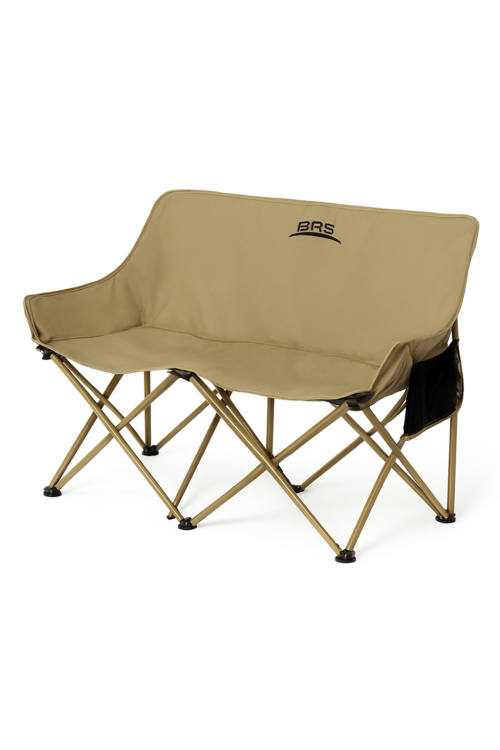 Double Camping Chair for Two with Storage Bags and Backrest