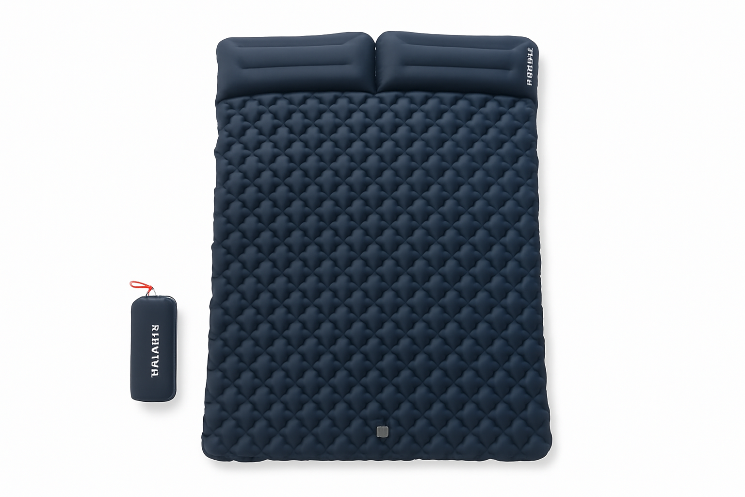 Double Inflatable Sleeping Pad with Built-In Pump for 2 People