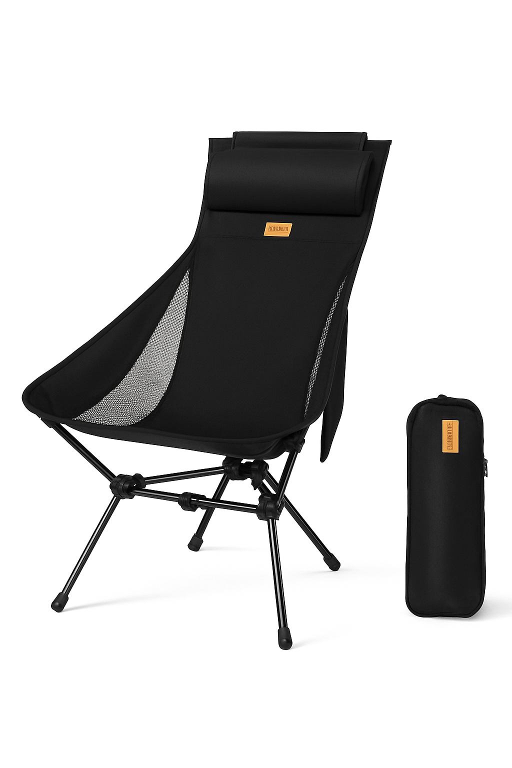 Lightweight Folding High Back Camping Chair with Head Support