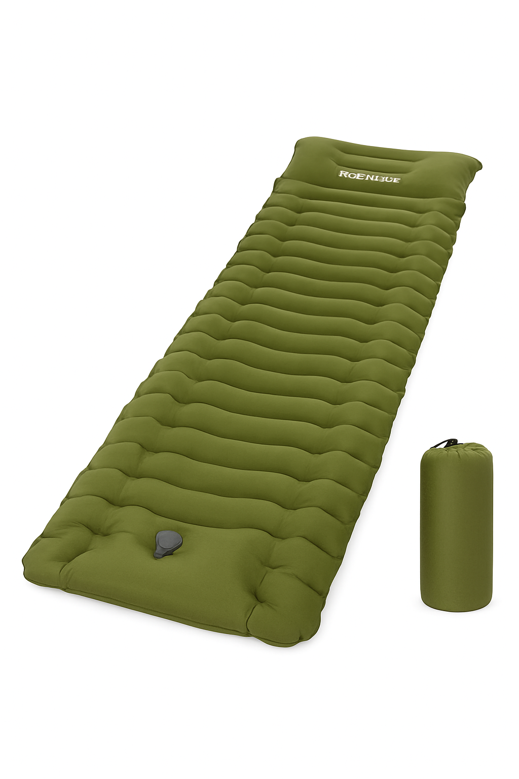 Inflatable Camping Mattress with Built-In Pillow and Pump