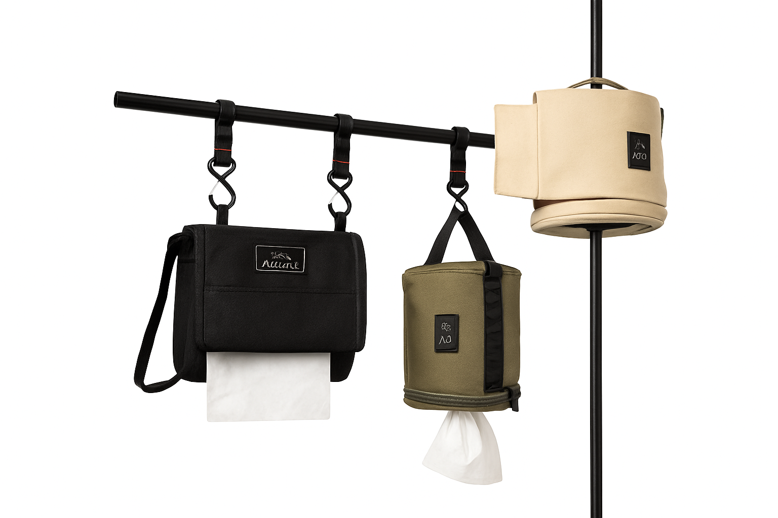 Outdoor Tissue Case with Hook for Travel Roll Paper Storage