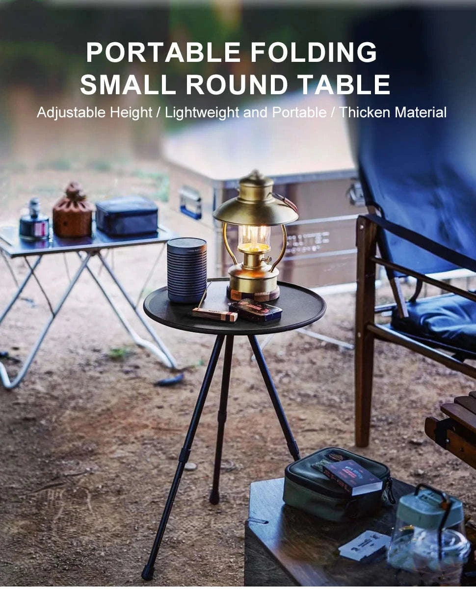 WESTTUNE Ultralight Outdoor Round Camping Table Set (2 Pcs)-2 Pcs Set / United States