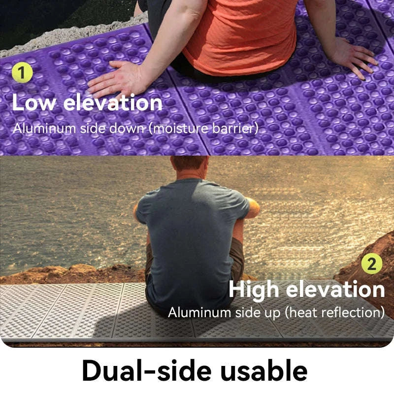 WESTTUNE XPE Egg Crate Sleeping Pad for Camping and Hiking-Purple / 60*185cm