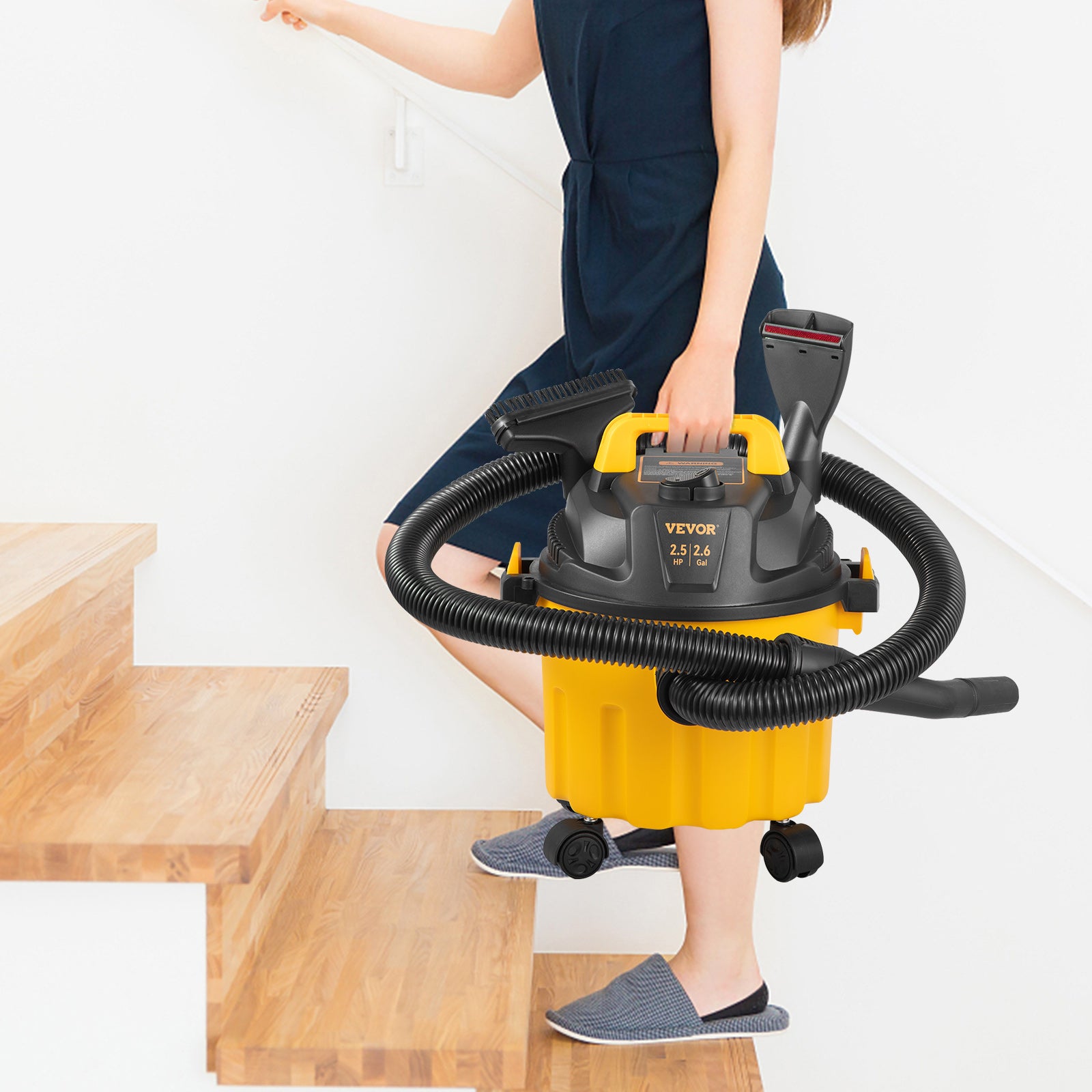 Wet Dry Shop Vacuum 2.6 Gallon 2.5HP Portable 3-in-1 Cleaner