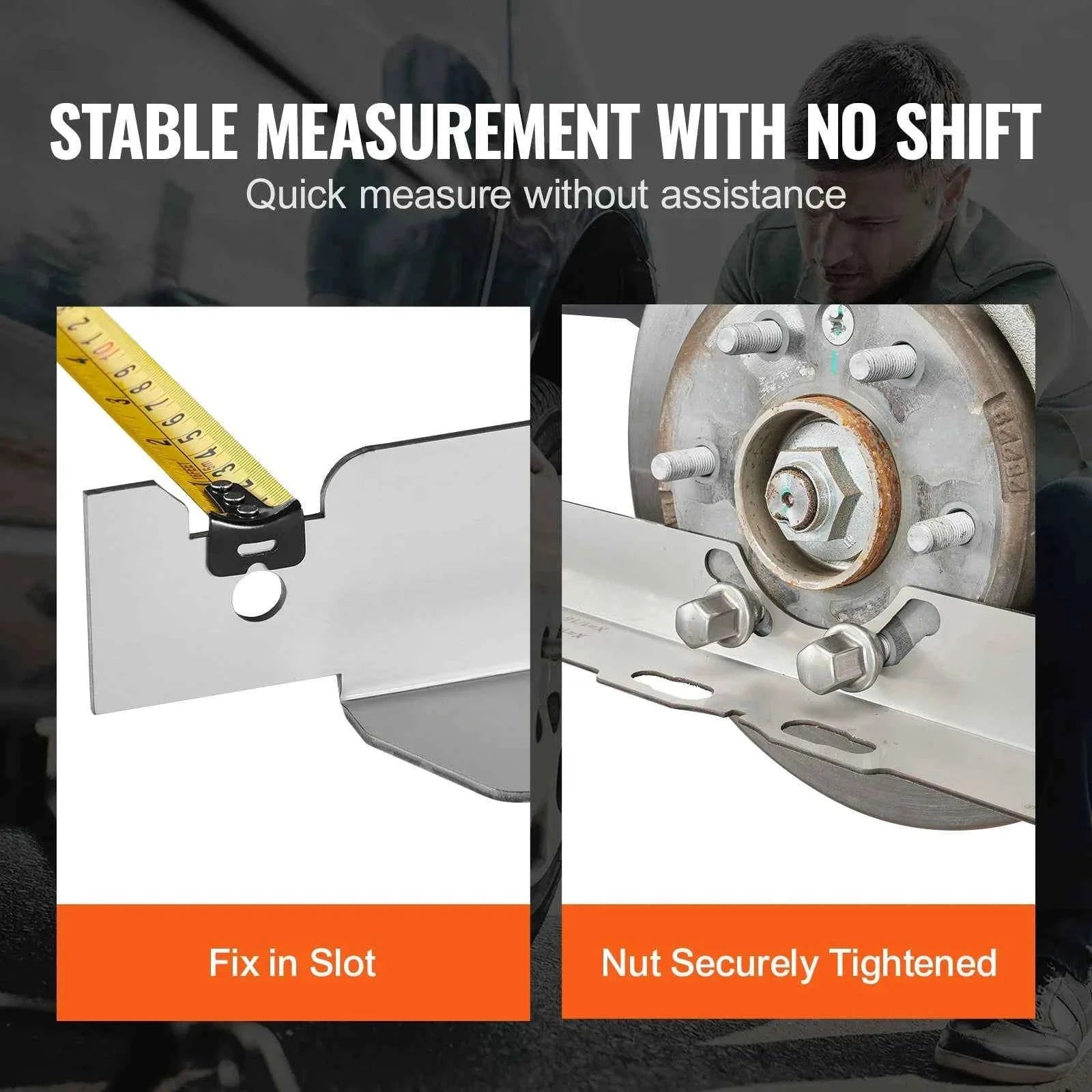 Wheel Alignment Tool 2-Pack Toe Alignment Plates Stainless Steel-United States