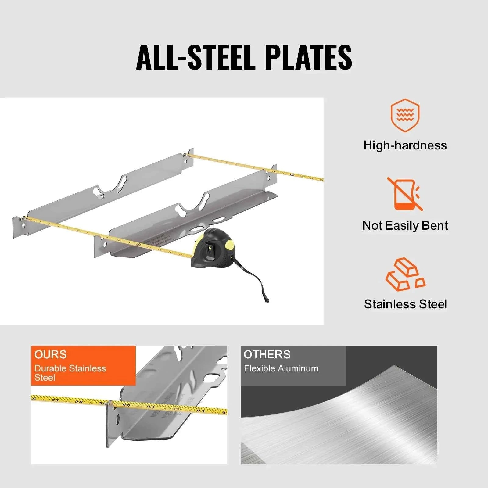 Wheel Alignment Tool 2-Pack Toe Alignment Plates Stainless Steel-United States