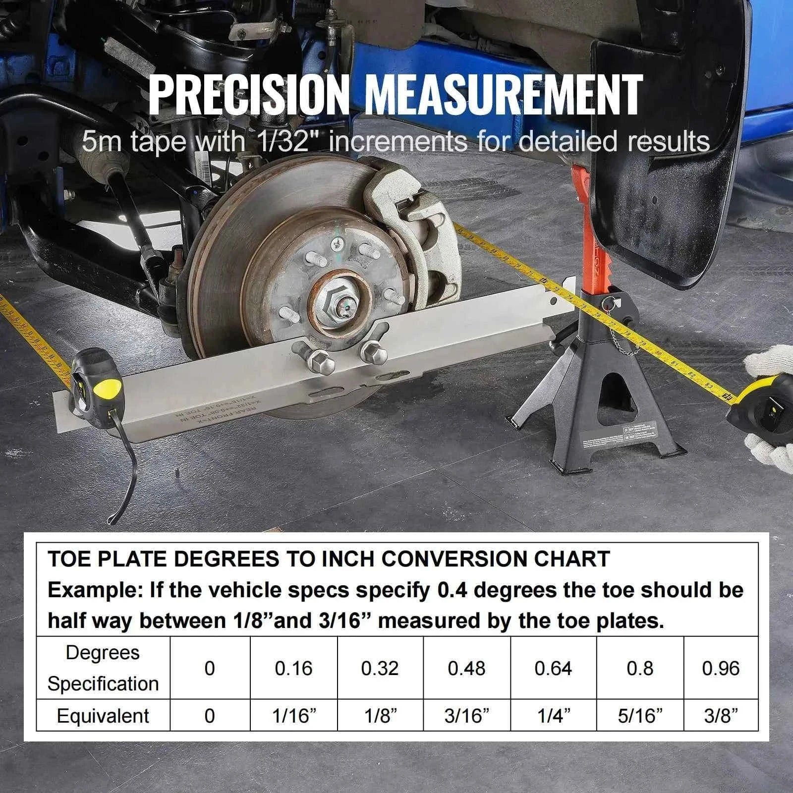 Wheel Alignment Tool 2-Pack Toe Alignment Plates Stainless Steel-United States