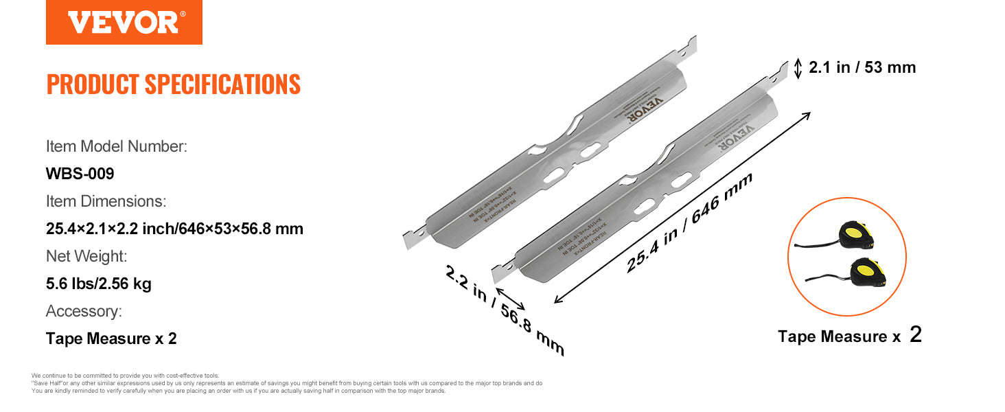 Wheel Alignment Tool 2-Pack Toe Alignment Plates Stainless Steel-United States