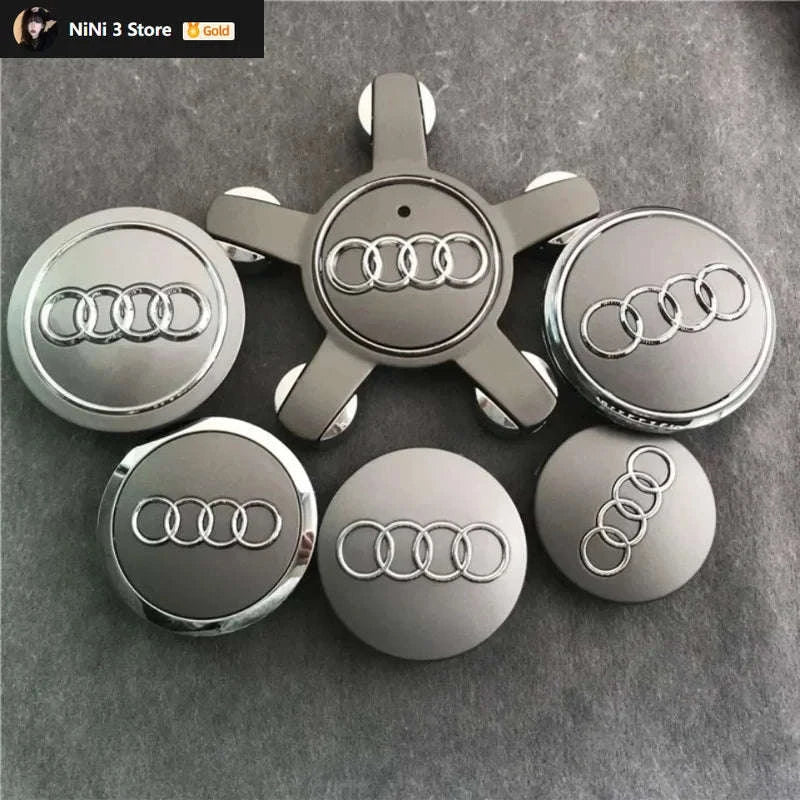 Wheel Center Cap Hub Covers 4-Piece Set Multiple Sizes-60mm Black