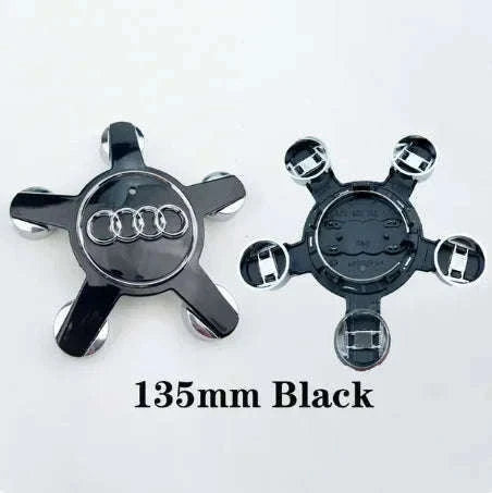 Wheel Center Cap Hub Covers 4-Piece Set Multiple Sizes-60mm Black