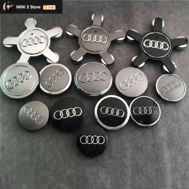 Wheel Center Cap Hub Covers 4-Piece Set Multiple Sizes-60mm Black