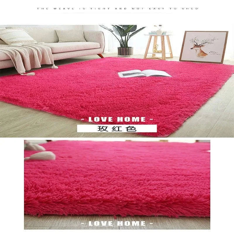 White Fluffy Pink Rug for Modern Living Rooms-Sky Blue / 80x200cm 31x78inch