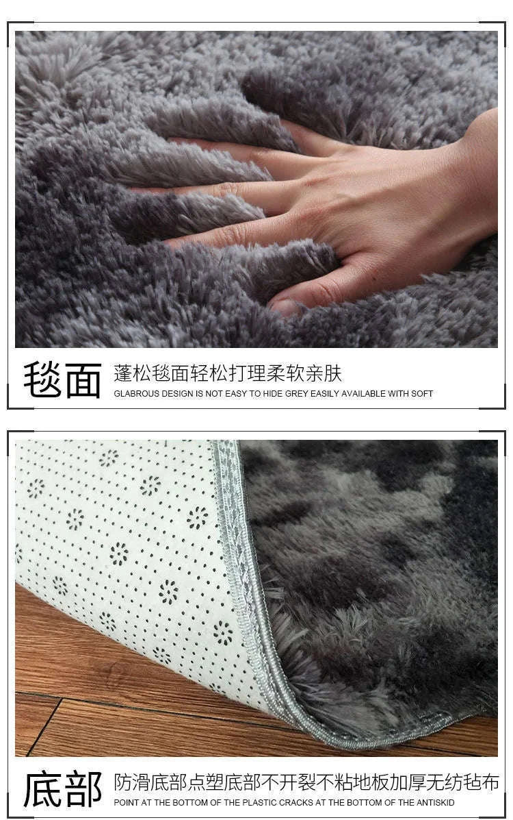 White Fluffy Pink Rug for Modern Living Rooms-Sky Blue / 80x200cm 31x78inch