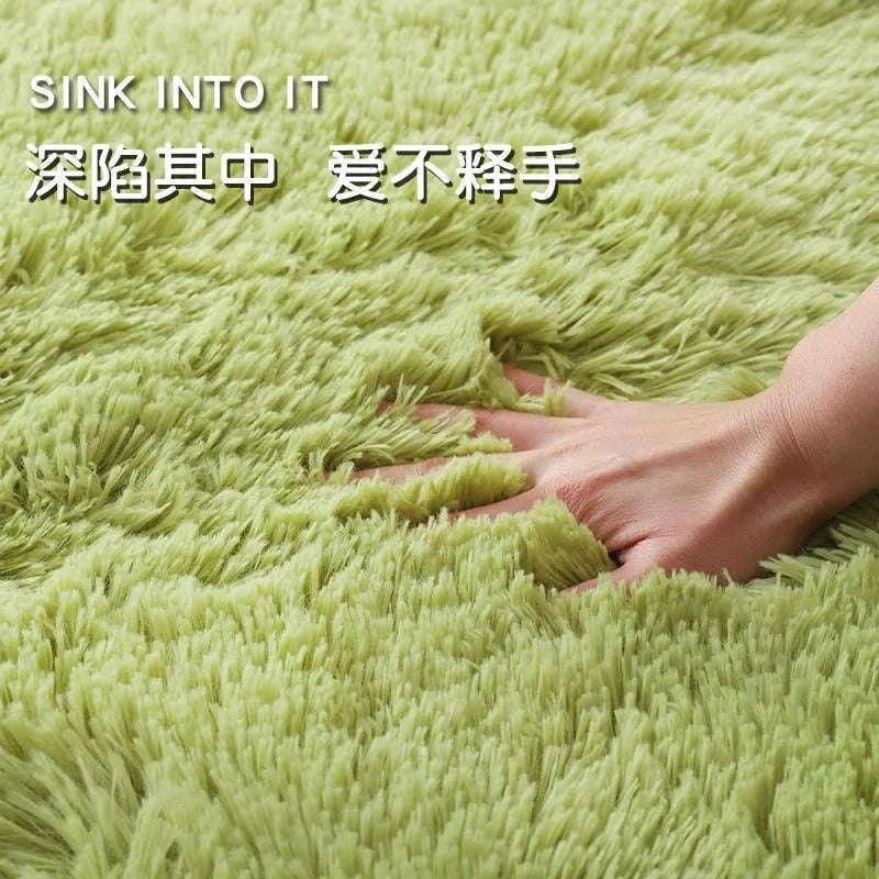 White Fluffy Pink Rug for Modern Living Rooms-Sky Blue / 80x200cm 31x78inch