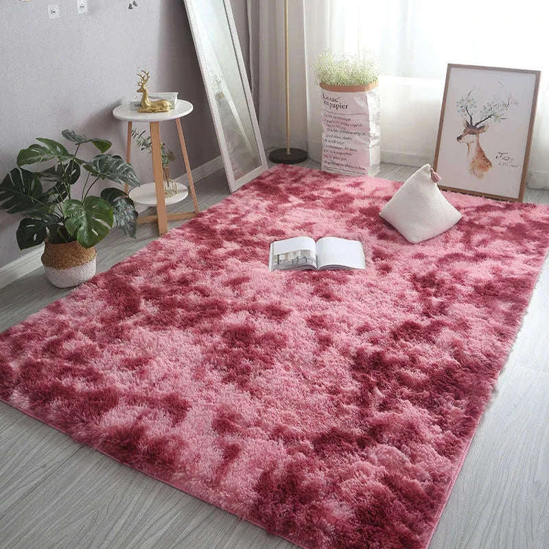 White Fluffy Pink Rug for Modern Living Rooms-Sky Blue / 80x200cm 31x78inch