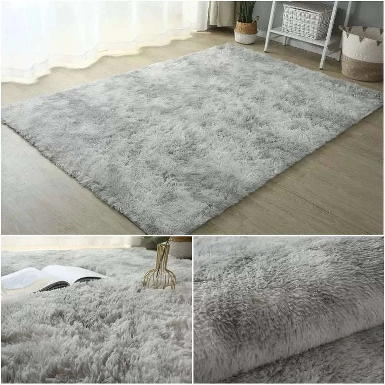 White Fluffy Pink Rug for Modern Living Rooms-Sky Blue / 80x200cm 31x78inch