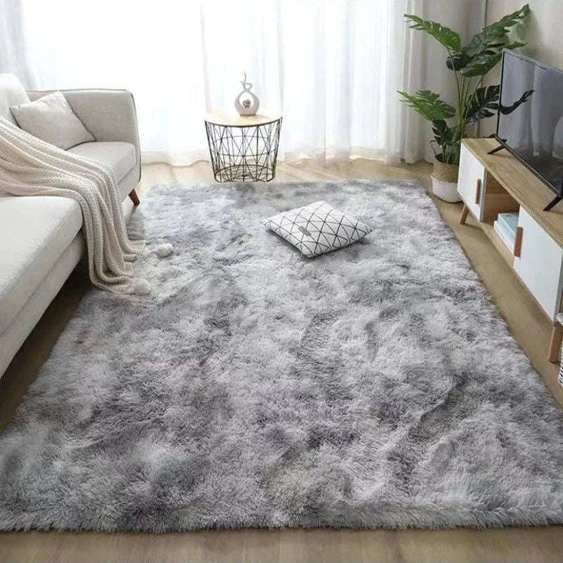 White Fluffy Pink Rug for Modern Living Rooms-Sky Blue / 80x200cm 31x78inch